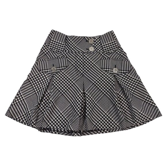 Y2K Marciano Plaid Pleated Schoolgirl Mini Skirt Sz 0 Preppy Lolita Sweet - Picture 1 of 7